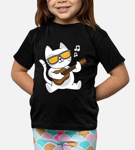 Abbigliamento simpatico gattino chitarrista amante de