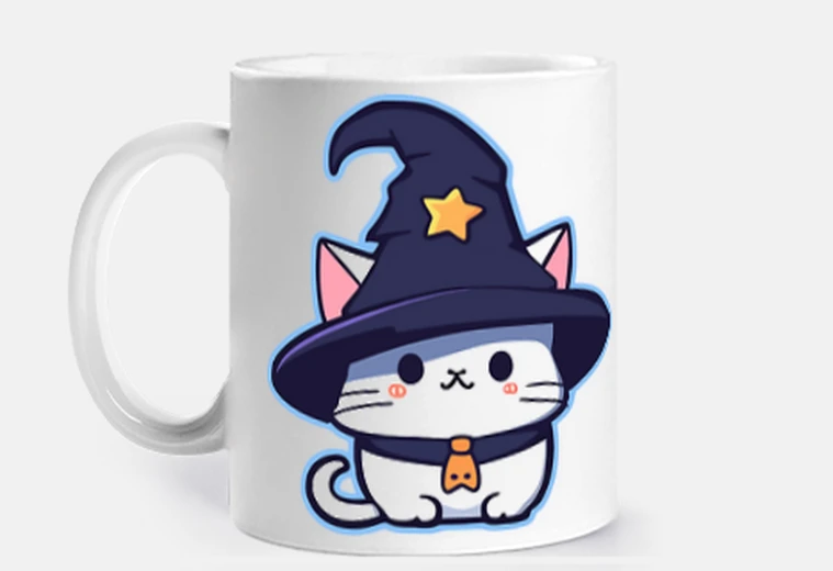 Tazza simpatico gatto witch