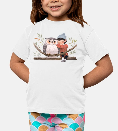 Abbigliamento simpatico gufo che ama coccolare gli an