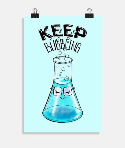 Poster simpatico laboratorio di chimica per bo