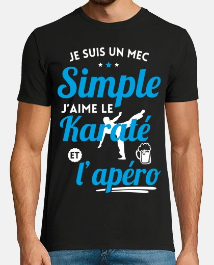 T-shirt simple guy likes karate and aperitif