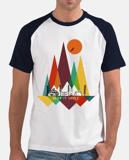 Camiseta Simple Mountains White