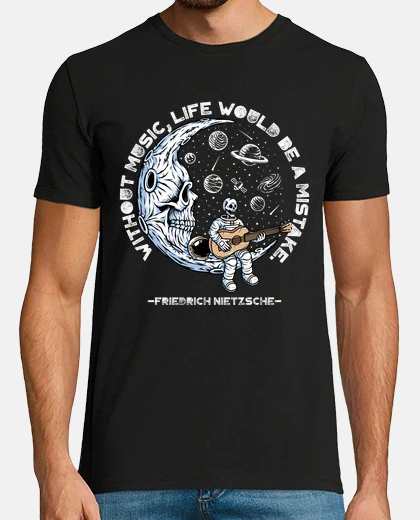 Camiseta sin música la vida sería un error f sin música la vida sería un error f. nietzsche