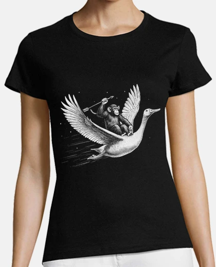 Tee-shirt singe sur une oie pop art