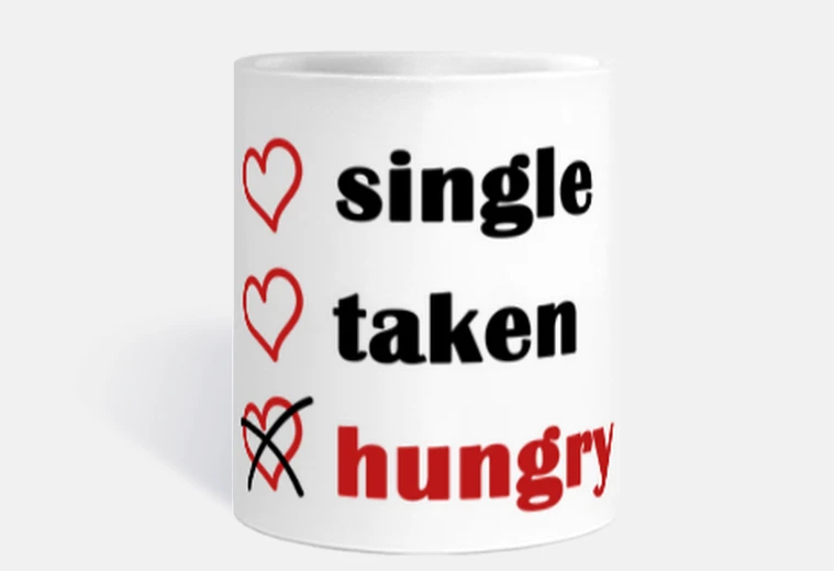 Tazza single preso affamato