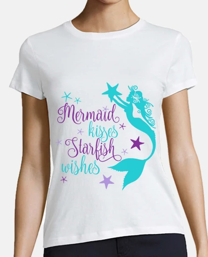 T-shirt sirena baci stelle marine auguri
