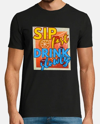 Tee-shirt siroter rapidement boire lentement