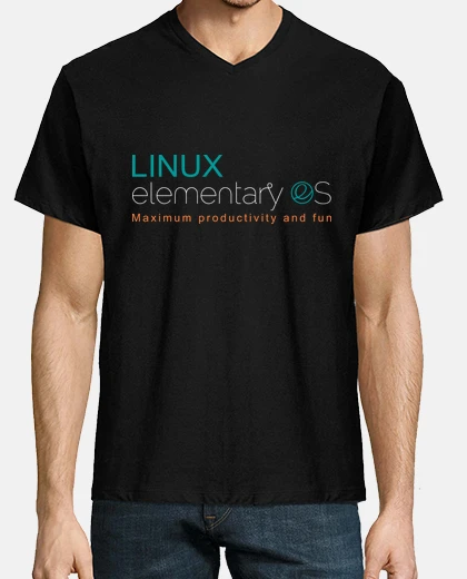 T-shirt sistema operativo linux elementare