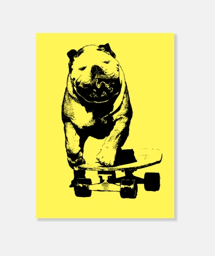 Wall skater dog