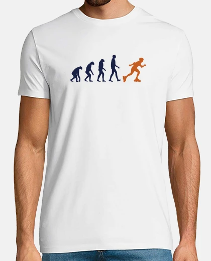 T-shirt Skater Evolution Retro Roller Skating Development
