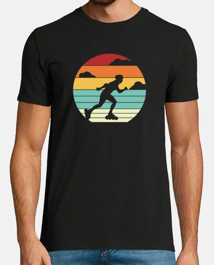 T-shirt Skater Inline Retro Roller Skating Vintage Cool