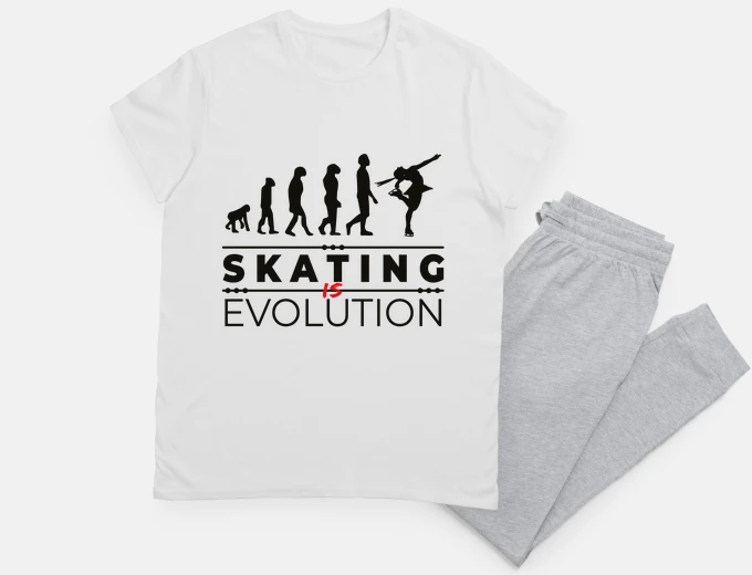 Pyjama skating is evolution message humor
