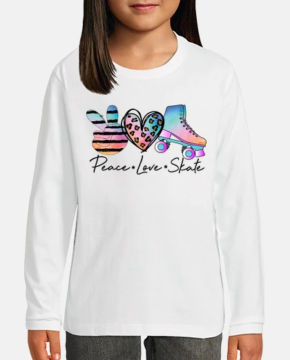 Kids skating peace love