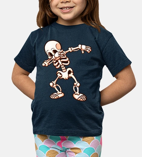 Children's skeleton dancing skull dabbing halloween horror anime