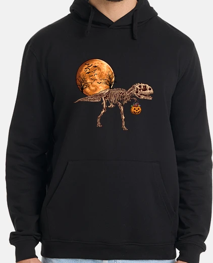 Hoodie skeleton dinosaur candy full moon halloween