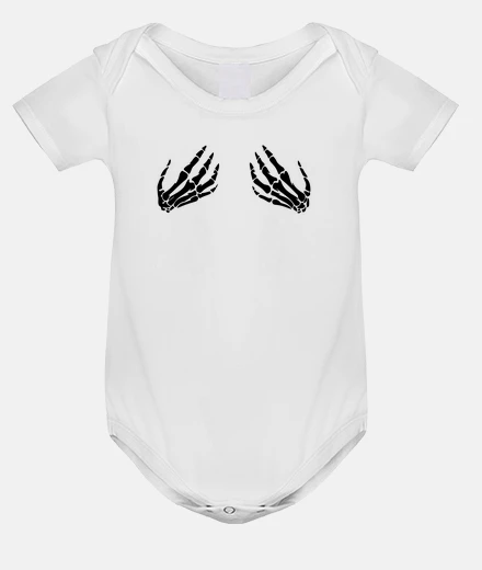 Kids skeleton hands funny bra bodysuit baby onesie