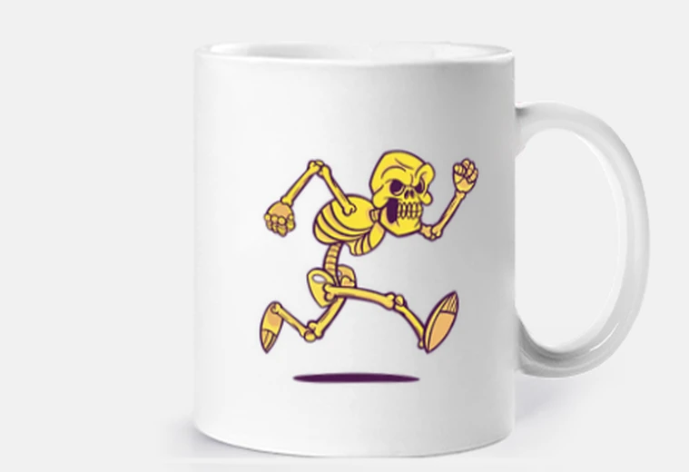 Cup skeleton jogging, fun marathon
