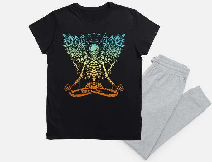 Pyjama skeleton yoga meditation aura holy night sleep