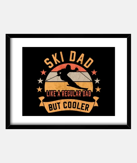 Quadro Ski Dad Cooler Slalom Skier Skiing