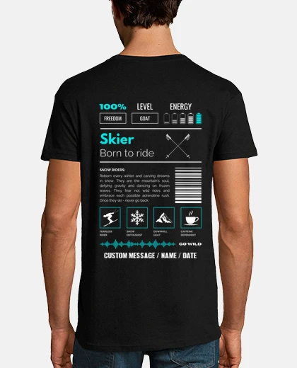 Camiseta SKIER 2 - TEXTO PERSONALIZADO