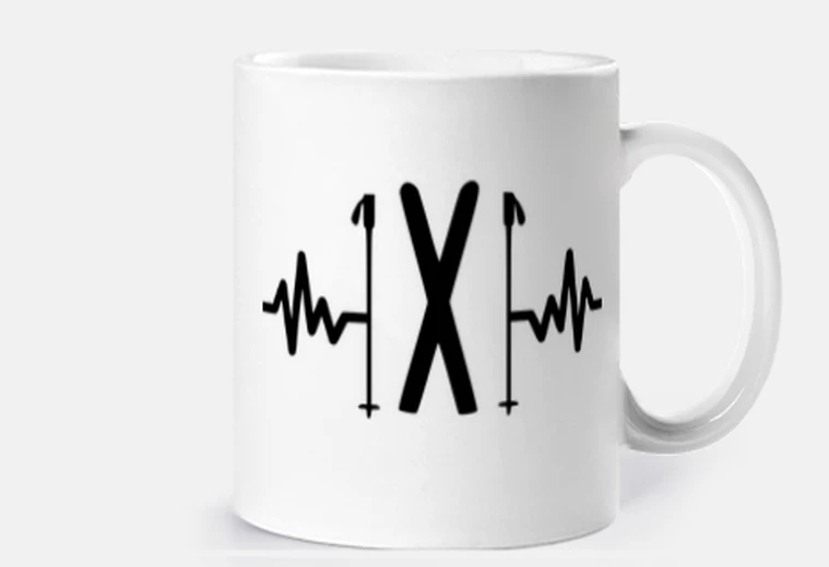 Cup skier ski sport mountain gift
