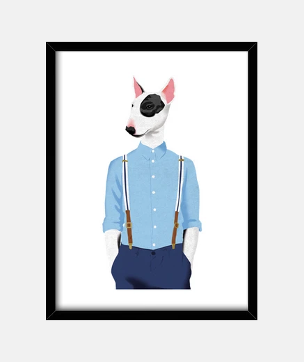 Framed skinhead bull terrier