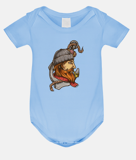 Bodysuit baby fishing - fisherman - fish