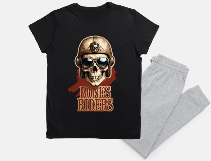 Pyjama skull biker bone riders
