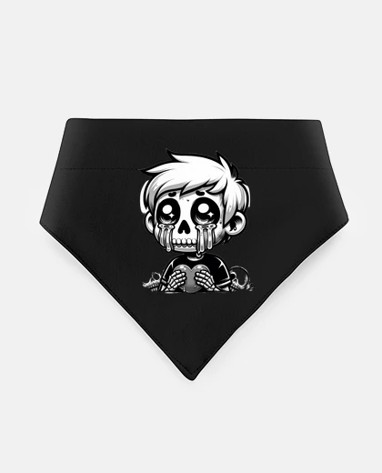 Mascotas skull boy with a broken heart