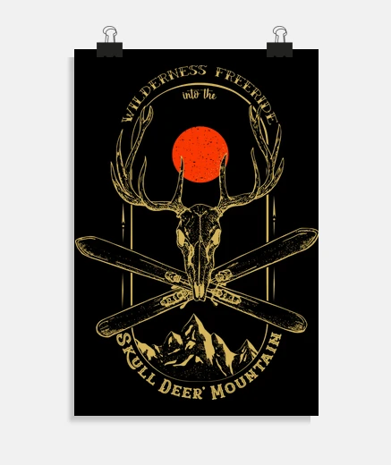 Poster Skull Deer Mountain G