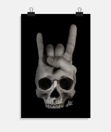 Poster skull horns