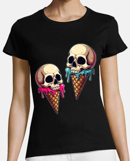 Playera skull ice-cream cone