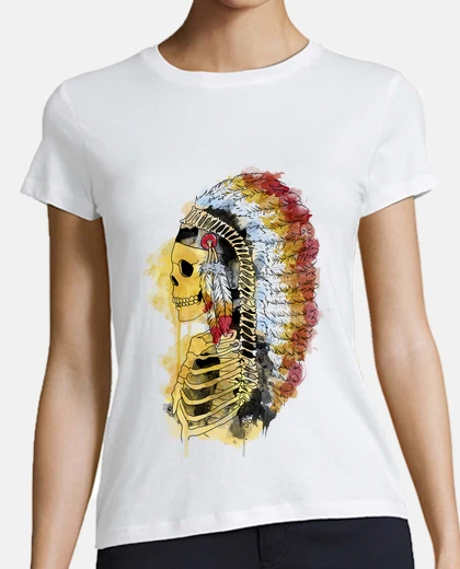 Tee-shirt skull indigène