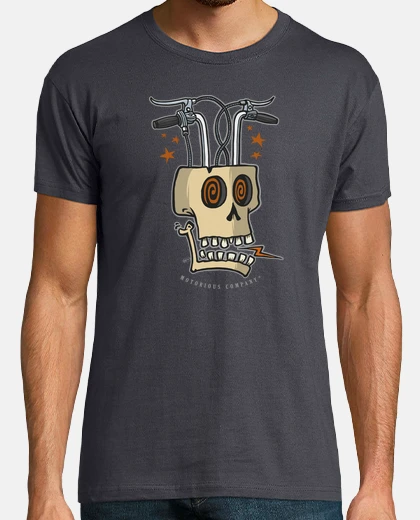 T-shirt skull ipnotico - grigio topo