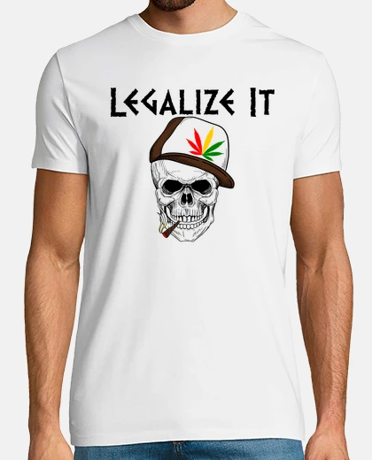 Tee-shirt skull legalize it