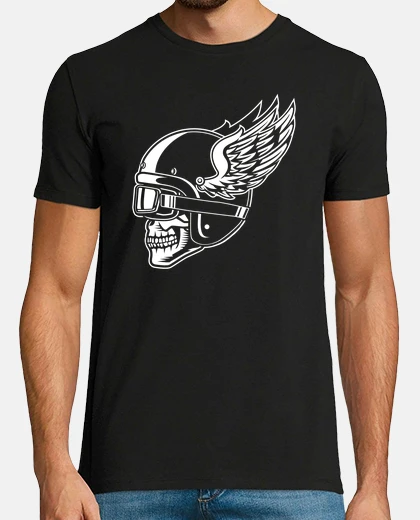 T-shirt skull moto