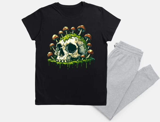 Pyjama Skull Overgrown Mushroom