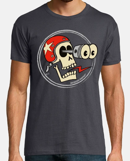T-shirt skull pistone