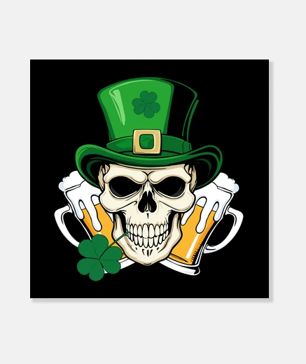 Wall skull san patrick day