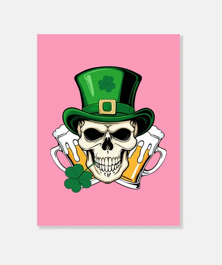 Wall skull san patrick day