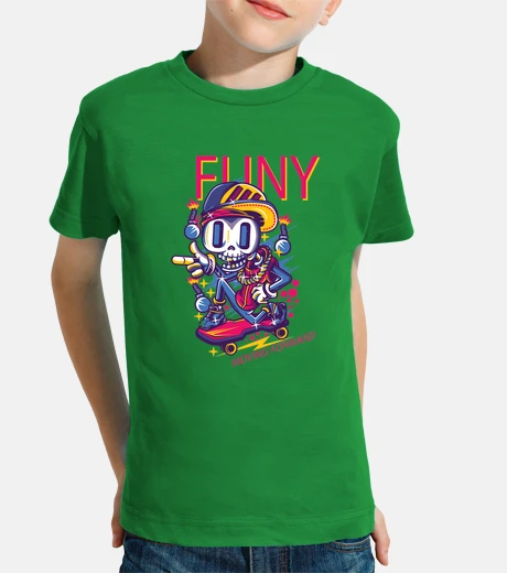 Kids skull skateboarder