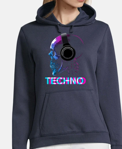 Hoodie skull techno