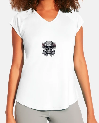 Tee-shirt skull tee shirt women