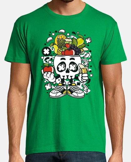 T-shirt skull vegano