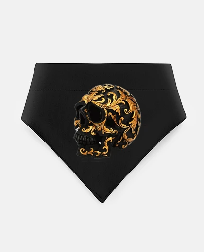 Mascotas Skull with golden Lines