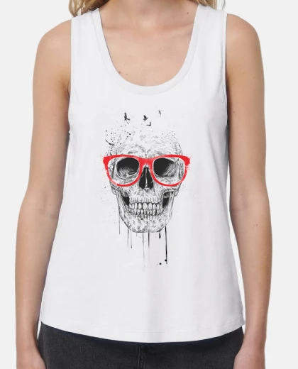 T-shirt skull with red glasses