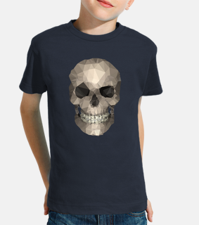 skull - tee shirt manica corta bambino, blu marino
