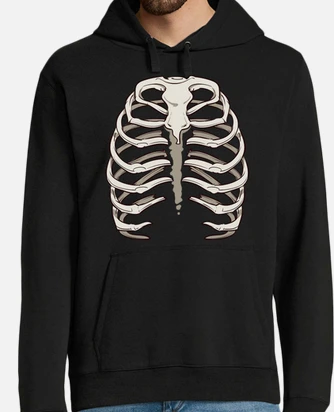 Skull 159 ribs rib cage hoodie tostadora