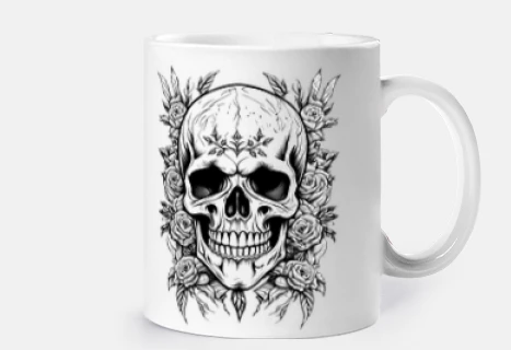 skull and roses t