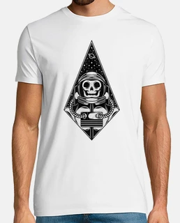 skull astronaute work noir art de tatou